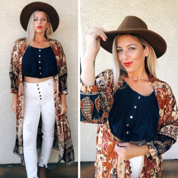 Easel WHITE JEANS HI-WAIST BUTTON FRONT brand boutique - Picture 11 of 12